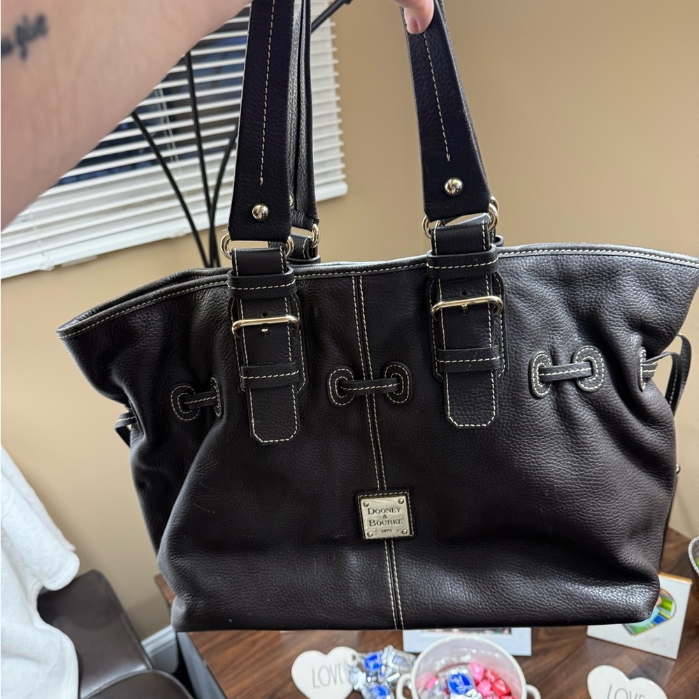 Dooney & Bourke Black Leather Tote Bag